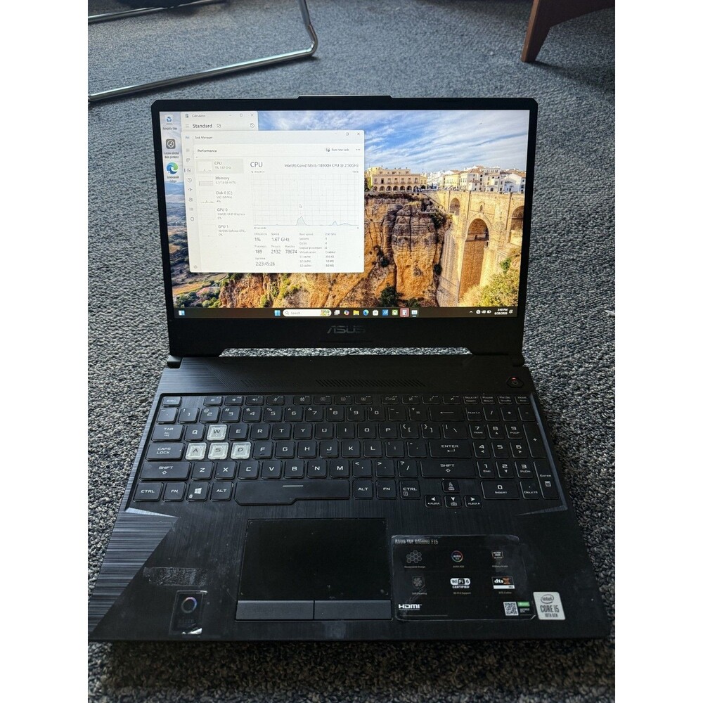 ASUS TUF Gaming F15 FX506LI 15.6" i5-10300H Nvidia GTX 1650 TI 8GB RAM 256GB SSD